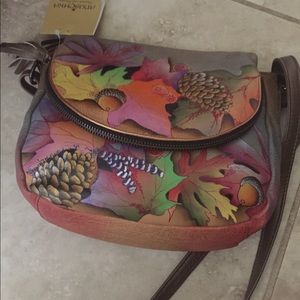 Anuschka Fall Fiesta Crossbody Bag NWT